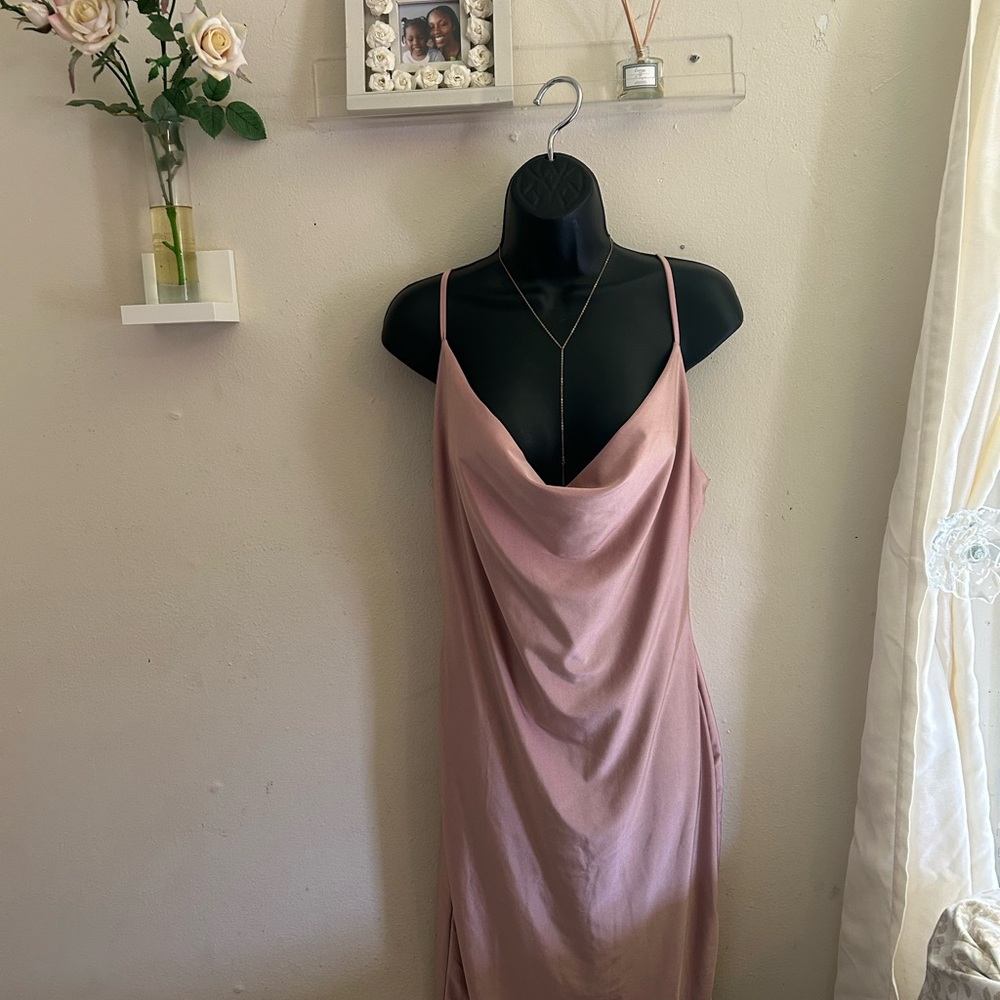 Elegant Pink Slip Dress